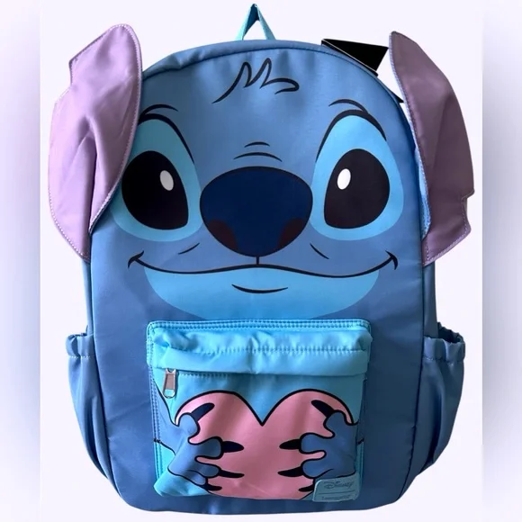 NWT Full-Size Loungefly Disney Stitch Heart Cosplay Backpk Claire’s Exclusive 🫶🩷 - Picture 14 of 14